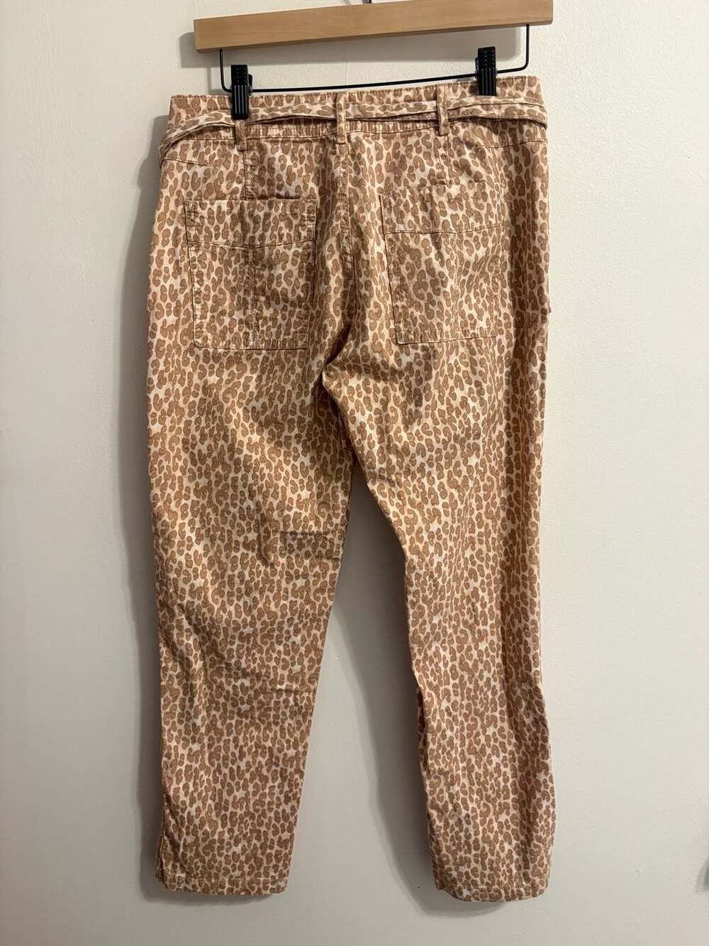 Anthropologie The Wanderer Leopard Print Belted Utility Pants Size 28 - Picture 2 of 4